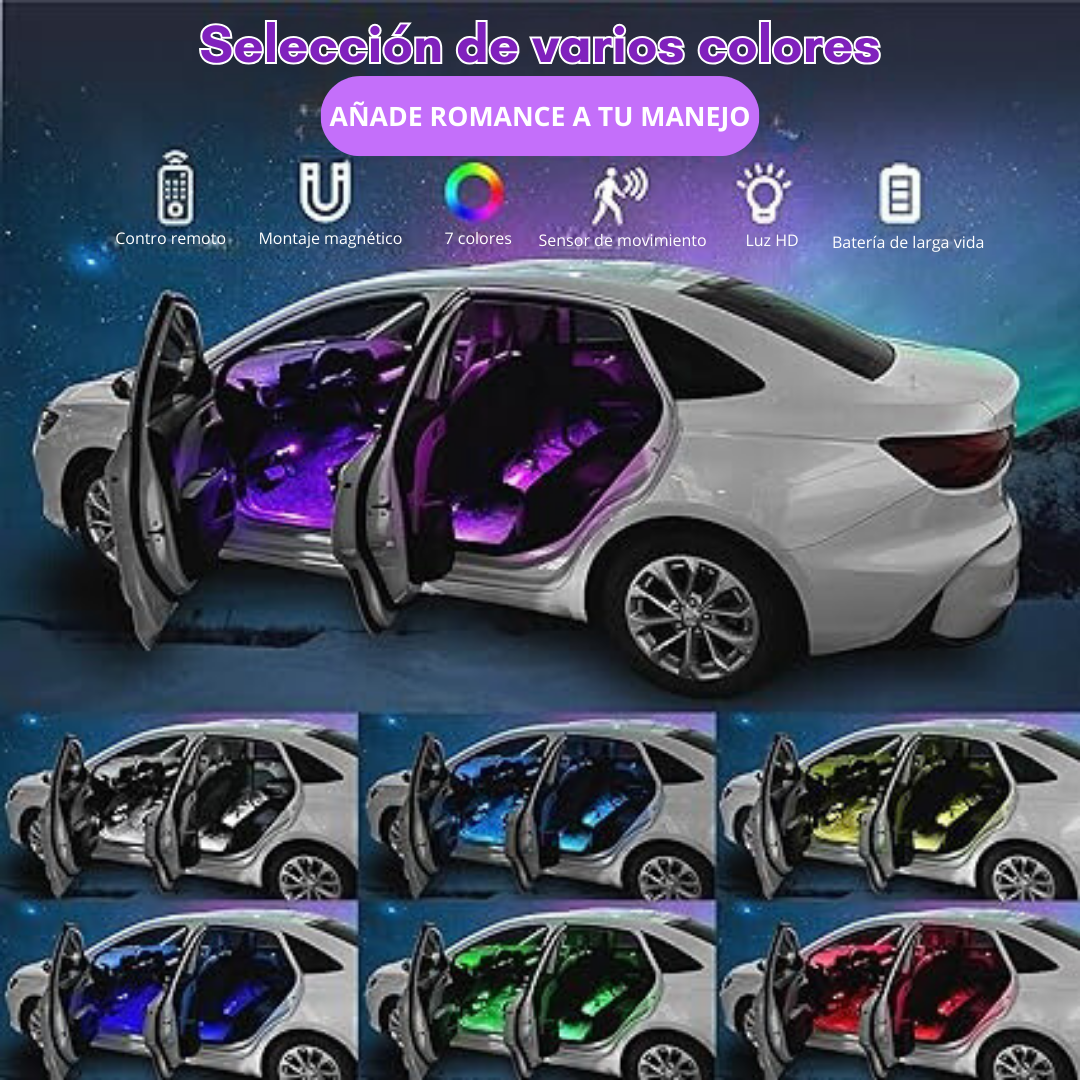 SED DE LUCES INTERIORES PARA AUTOS